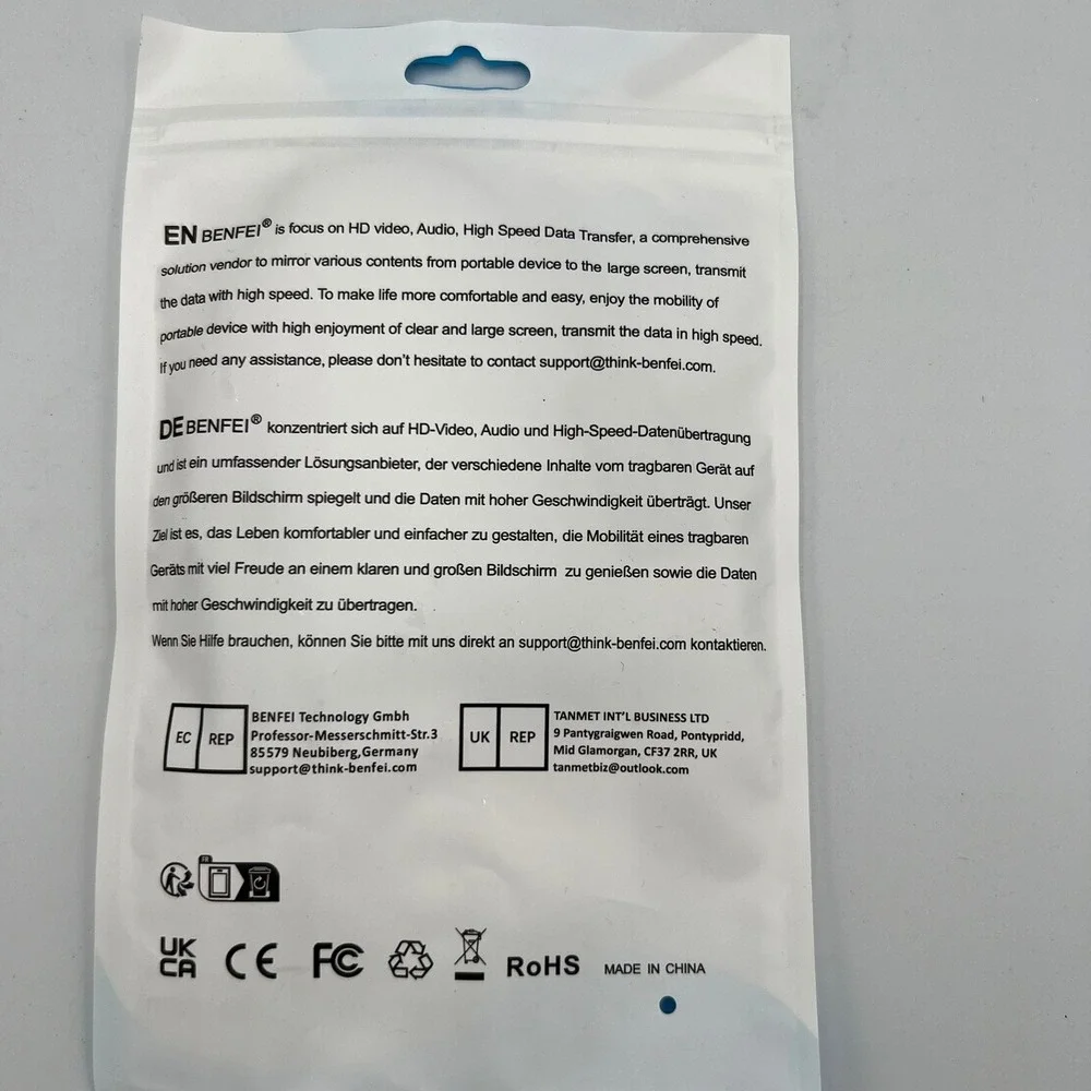 Benfei DisplayPort to HDMI Adapter Unisex OS Black Brand New B017Q8ZVWK